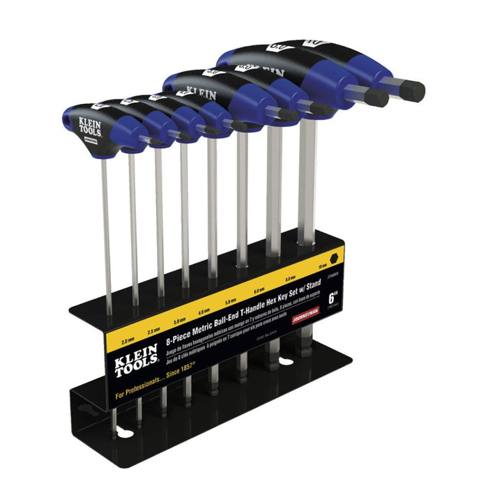 Journeyman Hex Allen Key Set 8pce 6in Met Ball End T-Handle