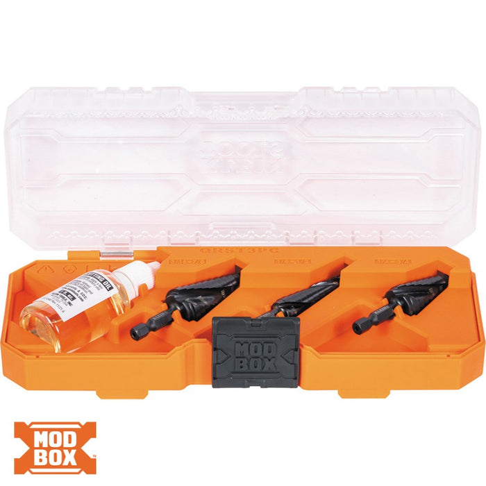 Step Drill Bit Premium All Purpose Quick Release 3pce Kit