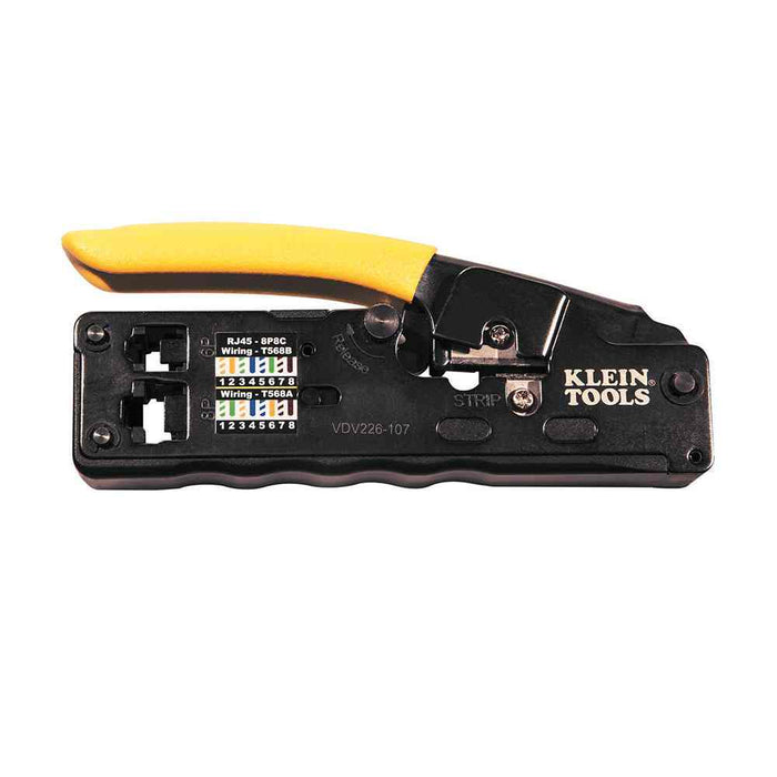 Data Cable Crimper Stripper Cutter Ratcheting Compact