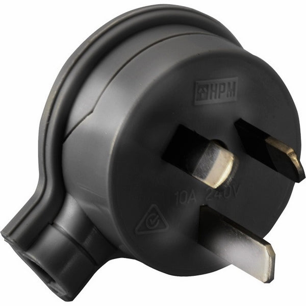 Plug Top 10A 3Pin Slimline Black