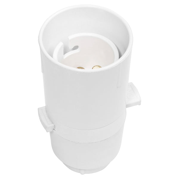 Lampholder Switched 10mm Thread 0.1mm Pitch White