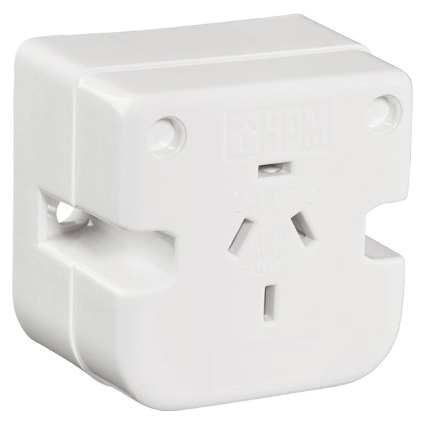 Socket Sq 10A 4Pin Surface Mnt White