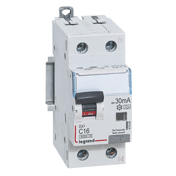 RCBO DX3 1P+N 2Module 16A 30mA 6kA Type A
