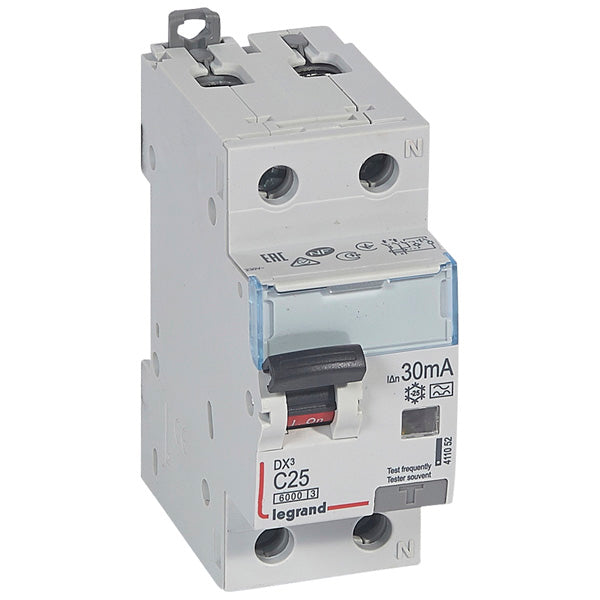 RCBO DX3 1P+N 2Module 25A 30mA 6kA Type A