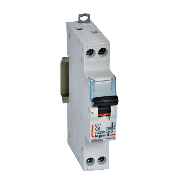 RCBO DX3 1P+N 1Module (18mm) 6A 30mA 6kA Type A