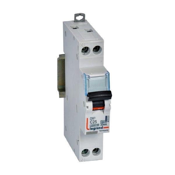 RCBO DX3 1P+N 1Module (18mm) 25A 30mA 6kA Type A