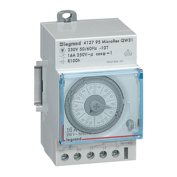 Time Switch Analog Weekly C/O 16A 3Mod 100Hr Reserve
