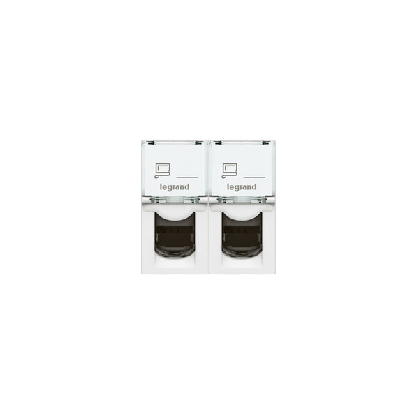 Arteor Module Sq RJ45 Cat6 UTP 2Module White