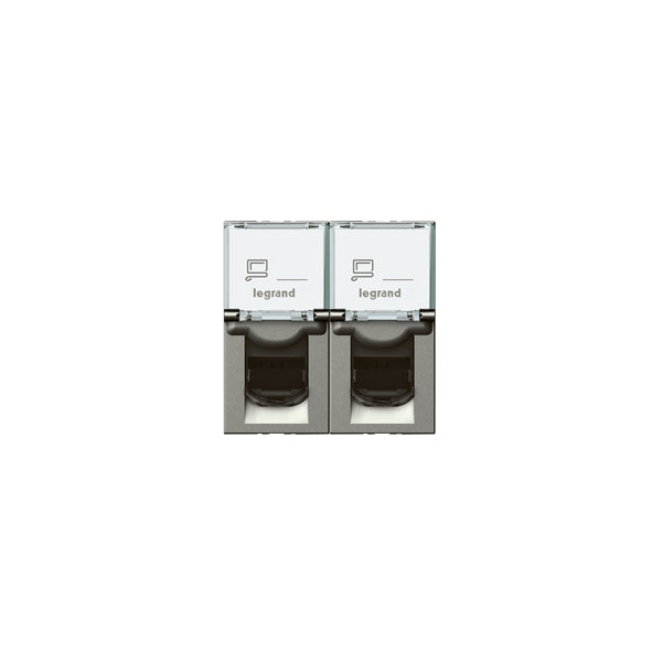 Arteor Module Sq RJ45 Cat5E UTP Magnesium