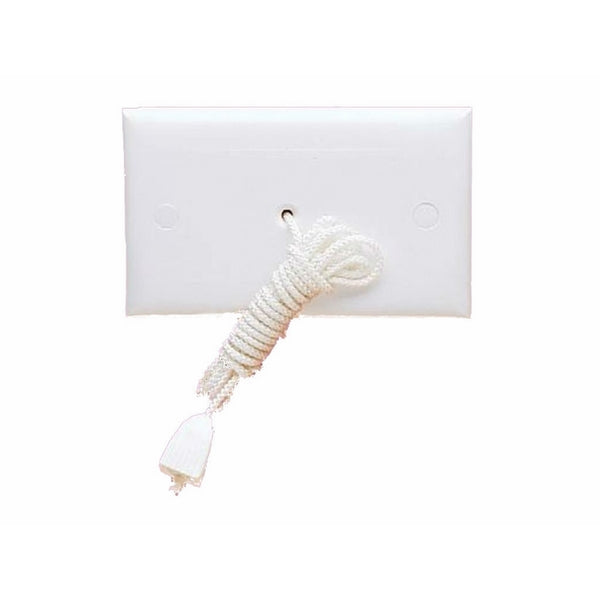 Pullcord Ceiling Switch Flush 10A White