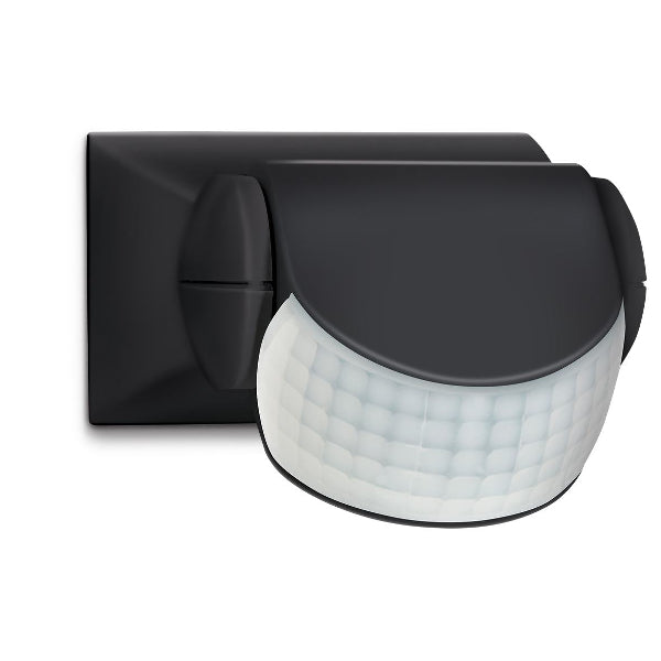 PIR Sensor Wall Mount Auto 12m Blk 180Deg