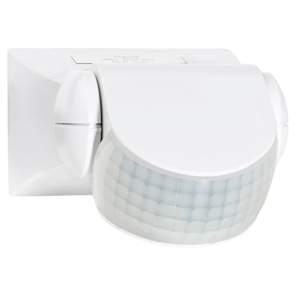 PIR Sensor Wall Mount Auto 12m Wh 180Deg