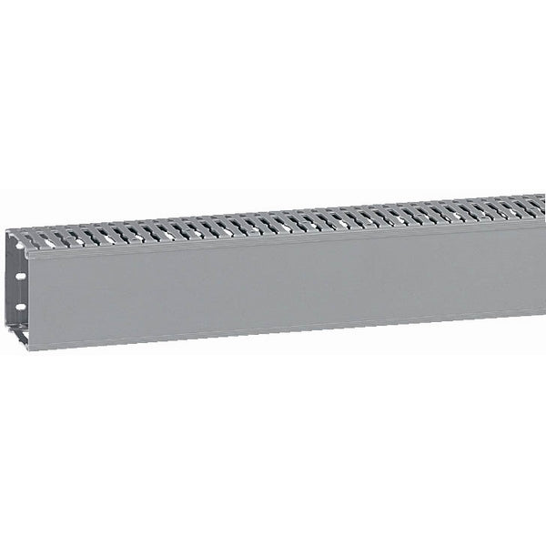 Transcab Slotted Duct 80 x 80mm Grey Len