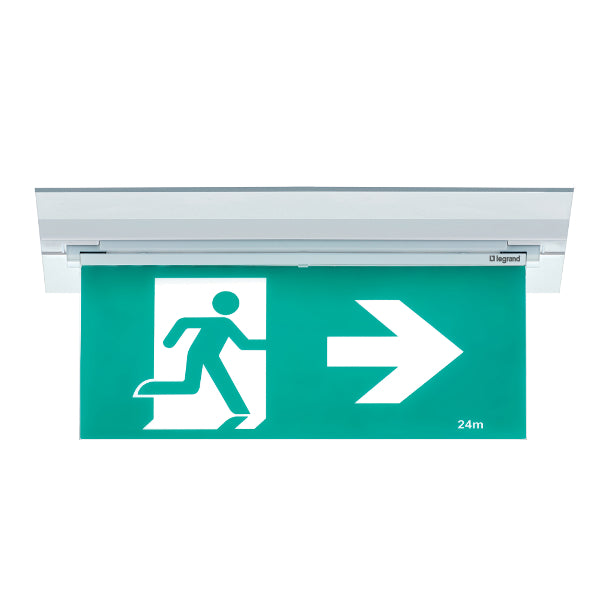 Edgelight E2 Exit Recessed M/Nm 4x Running Man Decal Li Batt