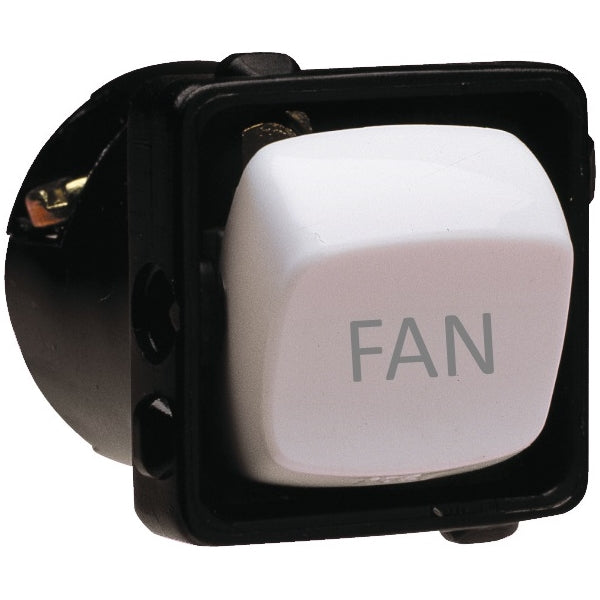 Switch Mech Engraved 10A (FAN) White