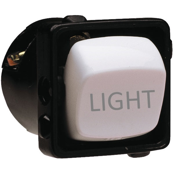 Switch Mech Engraved 10A (LIGHT) White