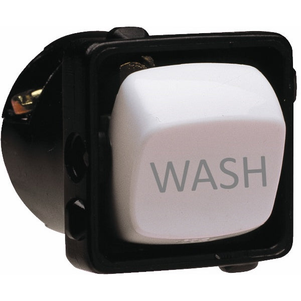 Switch Mech Engraved 10A (WASH) White