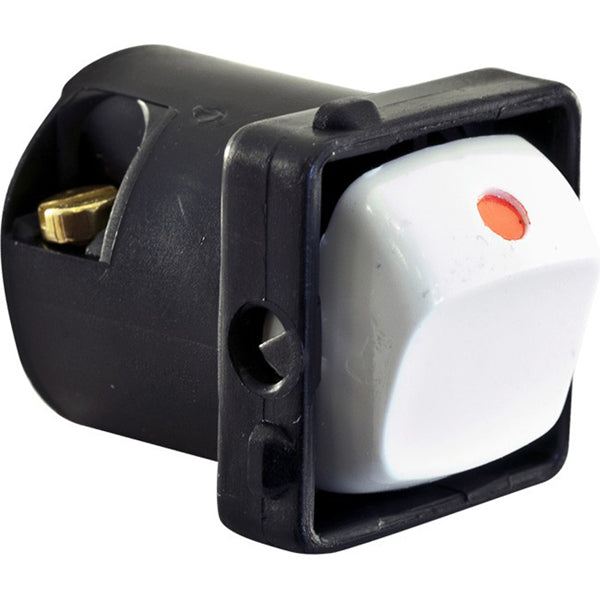 Switch Mech 10A White Red Dot