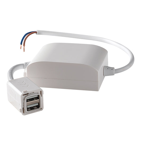 Dual USB Charger 2x 2.4A PS White