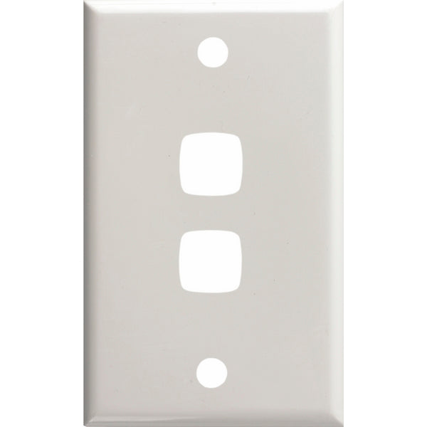Switch Plate Only Std 2Gang White