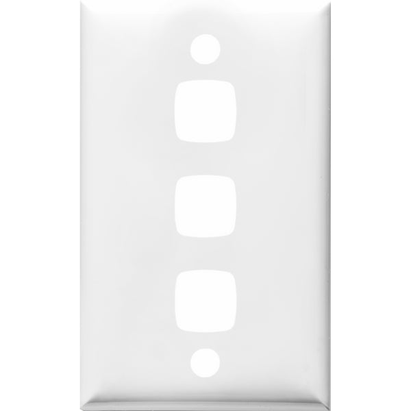 Switch Plate Only Std 3Gang White