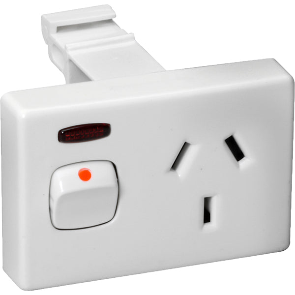Switch Socket Din Mount White