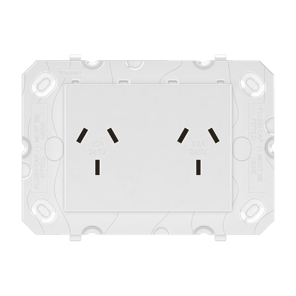 Arteor 777 Sw Socket Module Auto Dbl 10A Horiz White