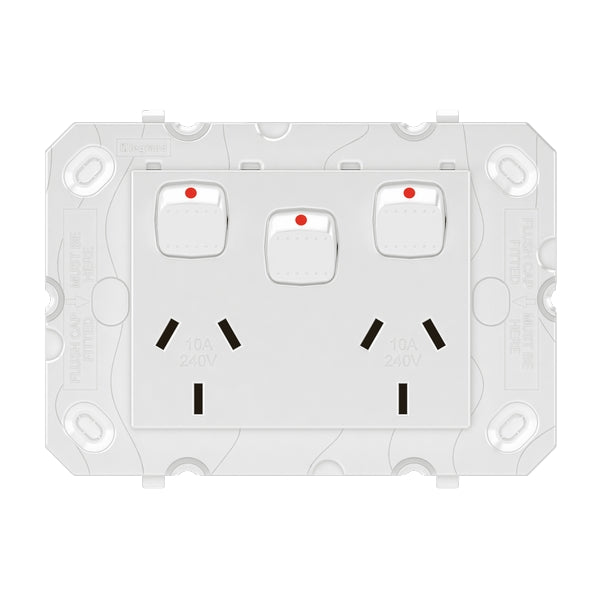 Arteor 777 Sw Socket Module Dbl 10A Horiz 1x Sw White
