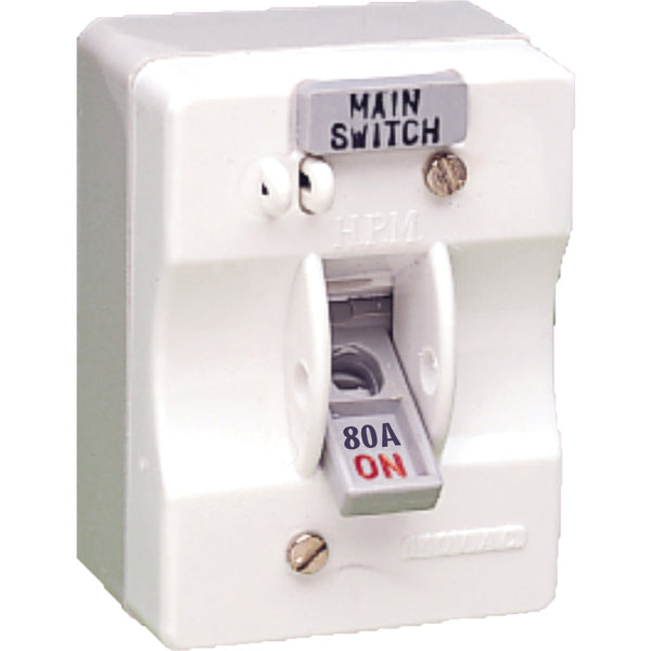 B280 Main Switch Surface 80A 2P BW