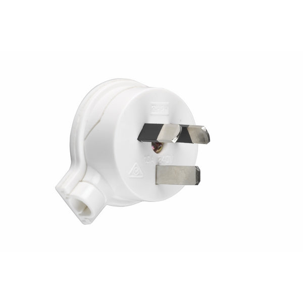 Plug Top 10A 3Pin Slimline White