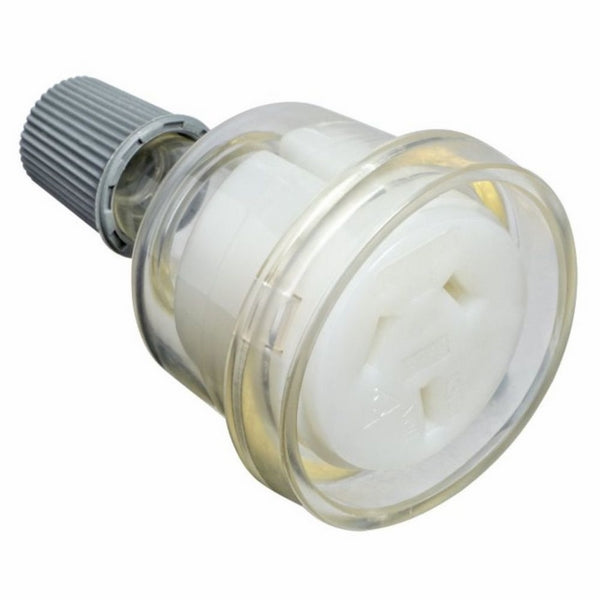 Cord Connector Ext Socket 10A 3Pin Clear