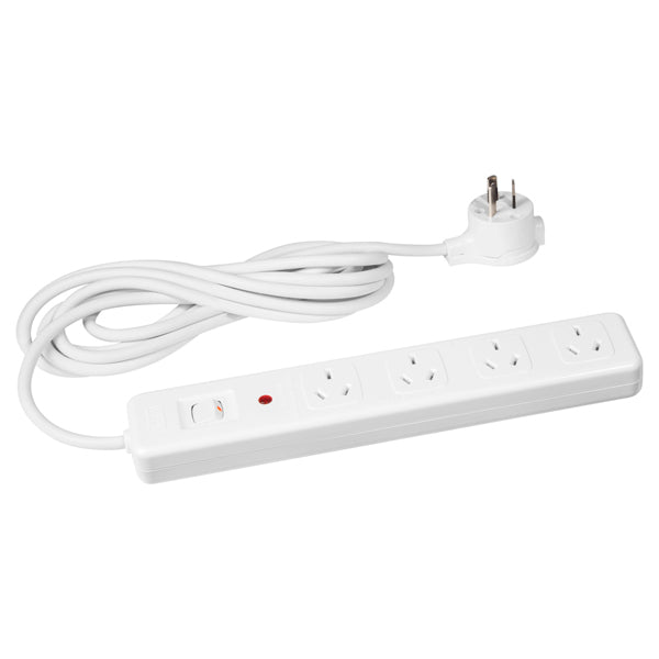 Master Switch Power Board 4Way White