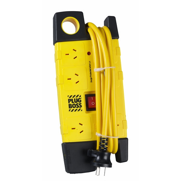 Plug Boss Power Board 6Way 10A Surge Protected