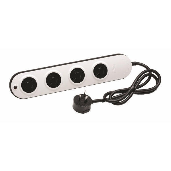 Power Board Child Safe 4Way 10A Surge Protect