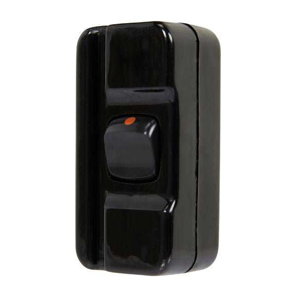 Cordline Switch Miniature 10A 2P Black