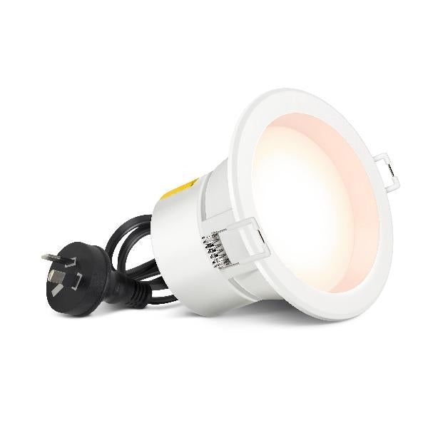 DLI LED Downlight 7W WW Dimmable 90mm White IP44