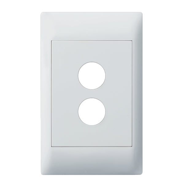Excel Life Common Grid & Plate Only 2Gang White