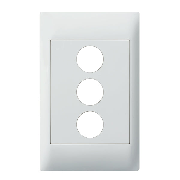 Excel Life Common Grid & Plate Only 3Gang White