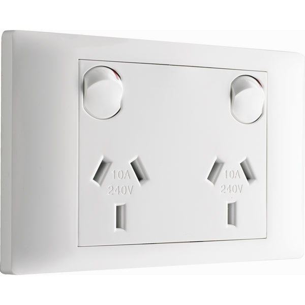 Excel Life Common Sw Socket Dbl 10A White