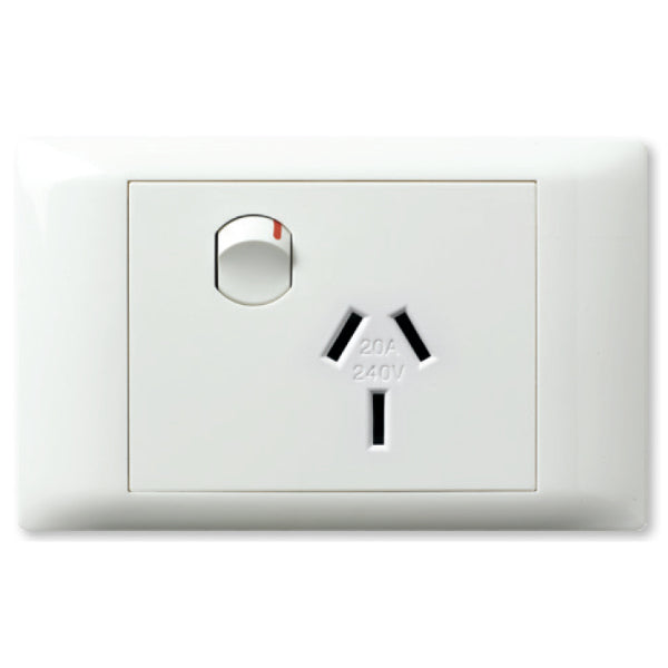 Excel Life Common Sw Socket Sgl 20A White