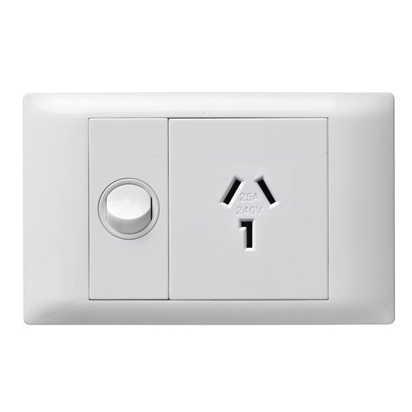Excel Life Common Sw Socket Sgl 25A White
