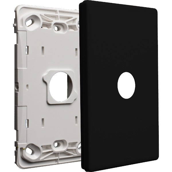 Excel Life Dedicated Grid & Plate Only 1Gang Black