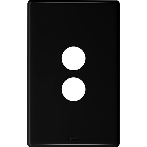 Excel Life Dedicated Cover Plate 2Gang Black