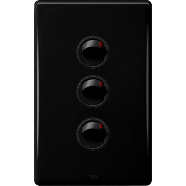 Excel Life Dedicated Switch Triple 16A Black