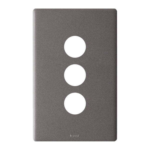 Excel Life Dedicated Grid & Plate Only 3Gang Urban Grey