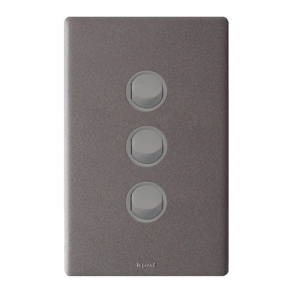 Excel Life Dedicated Switch Triple 16A Urban Grey
