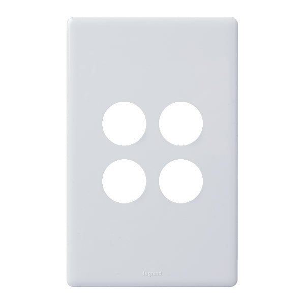 Excel Life Dedicated Grid & Plate Only 4Gang White