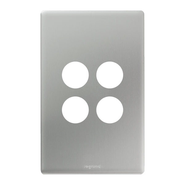 Excel Life Dedicated Cover Plate 4Way M/Silver