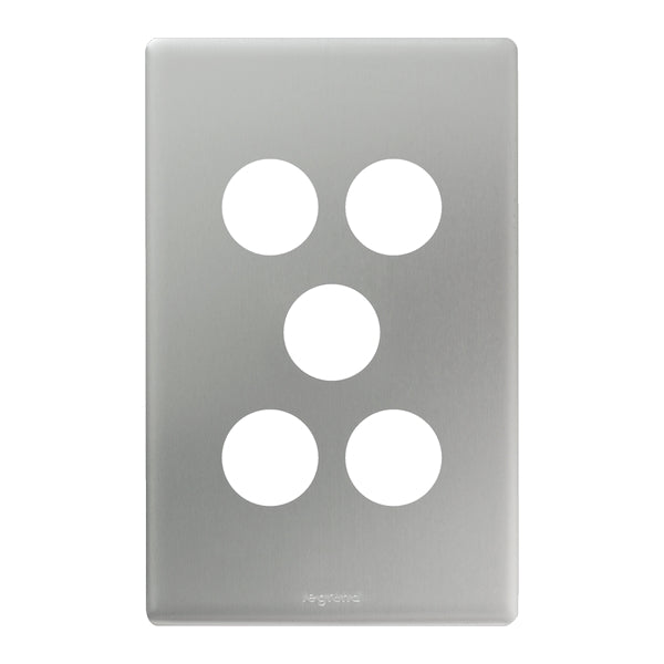Excel Life Dedicated Cover Plate 5Gang M/Silver