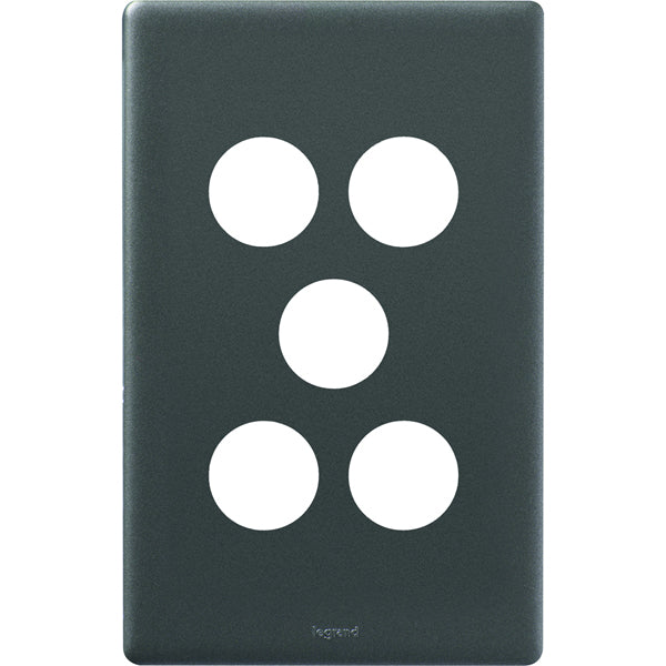 Excel Life Dedicated Cover Plate 5Gang Urban Grey